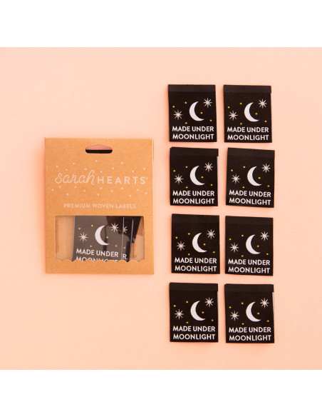 Set von 8 gewebten Etiketten - Made Under Moonlight
