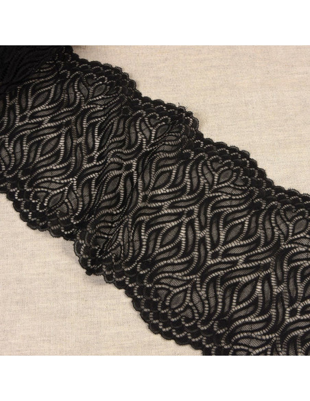 Elastische Spitzenflamme - Schwarz