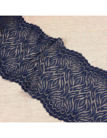Elastische Spitze Flamme - Marineblau