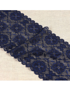 Elastische Spitzenblumenweg - Marineblau