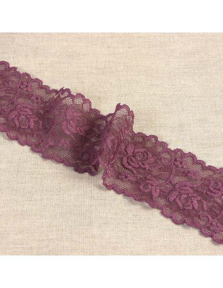 Elastische Spitze Blumen und Stiele - Pflaume