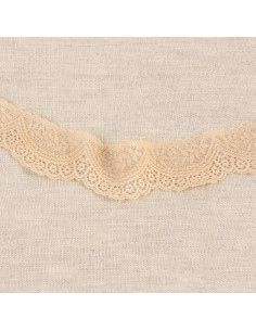 Elastische Spitzenborte - Beige
