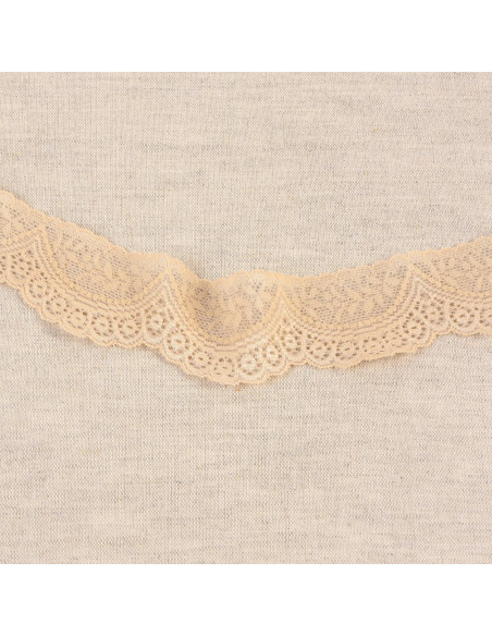 Elastische Spitzenborte - Beige