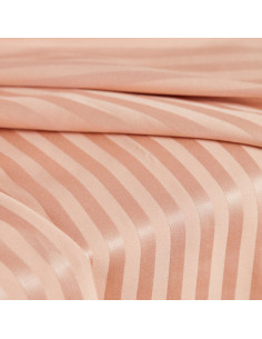 Stoff Baumwolle Viskose Streifen Blush - Atelier Brunette 2