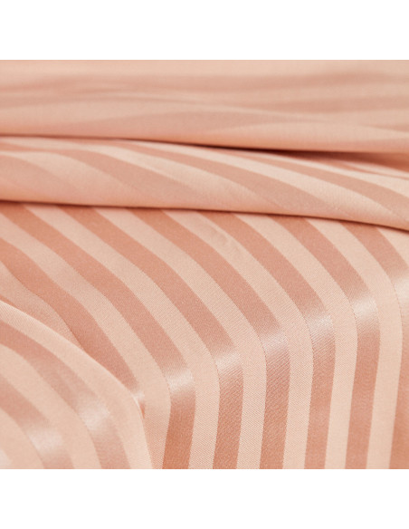 Stoff Baumwolle Viskose Streifen Blush - Atelier Brunette