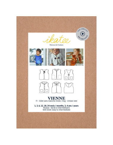 Unisex Weste Schnittmuster Vienne - Ikatee