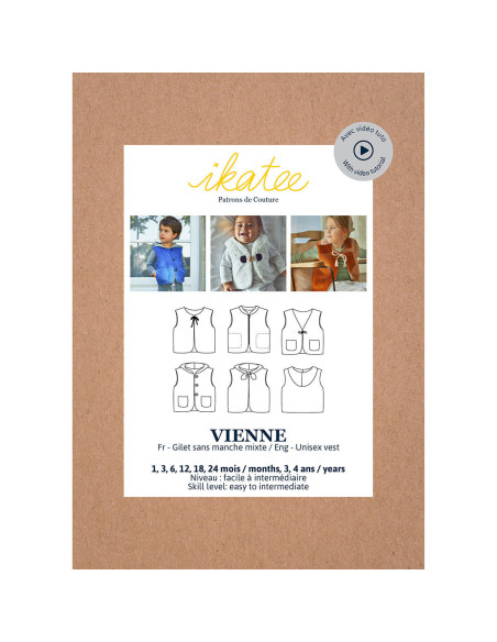 Unisex Weste Schnittmuster Vienne - Ikatee