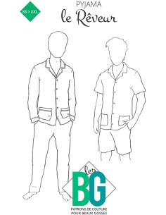 Pyjama-Schnittmuster für Herren Der Träumer - Les BG
