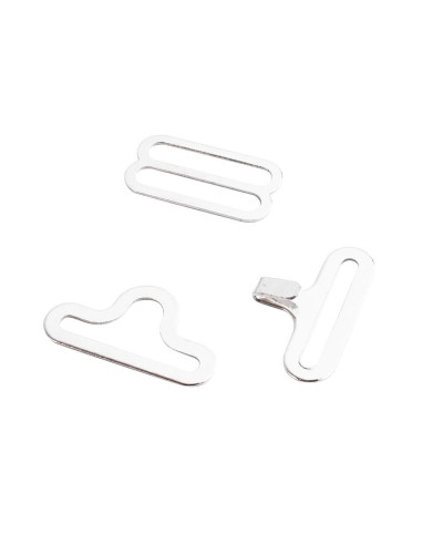Set aus 3 Fliegenklammern - Weiß