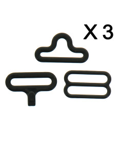 Set aus 3 Fliegenklemmen - Schwarz