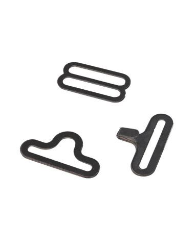 Set aus 3 Fliegenklemmen - Schwarz