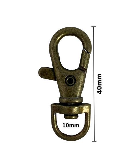 Metallkarabiner - Bronze 40 x 10 mm