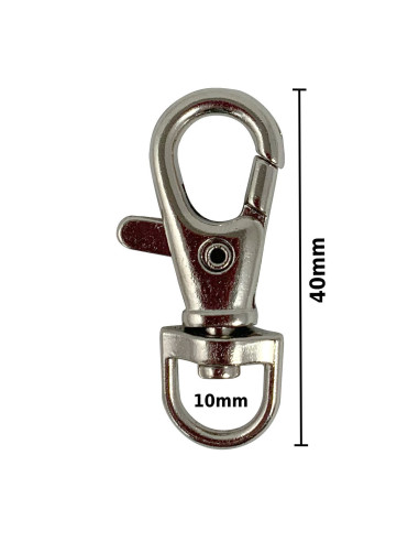 Metallkarabiner - Silber 40 x 10 mm