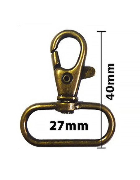 Metallkarabiner - Bronze 40 x 27 mm