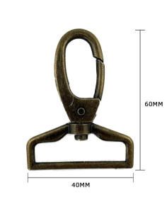 Metallkarabiner - Bronze 60 x 40 mm 2