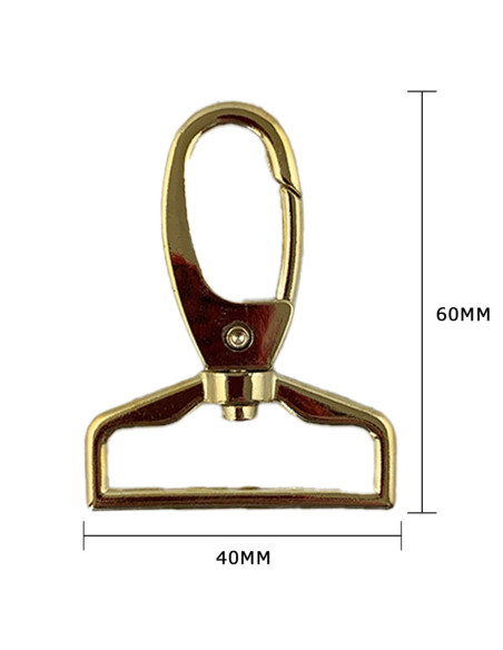Metallkarabiner - Gold 60 x 40 mm