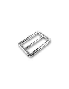 Doppelschieber-Schlaufe mit Edelstahl-Finish - Silber 20 mm