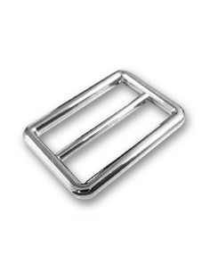 Doppelschieber-Schlaufe mit Edelstahl-Finish - Silber 30 mm