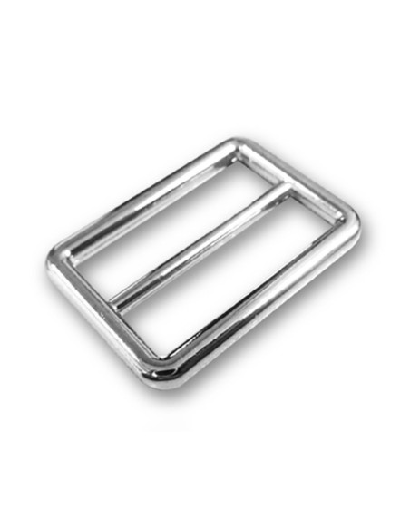 Doppelschieber-Schlaufe mit Edelstahl-Finish - Silber 30 mm