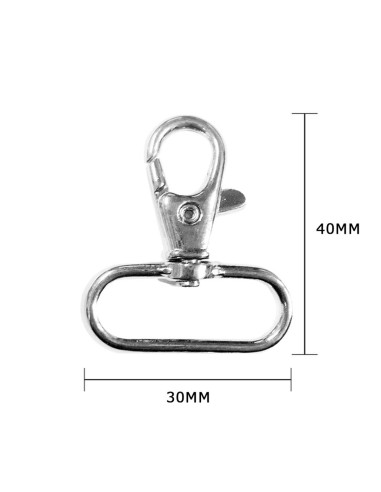 Metallkarabiner - Silber 40 x 30 mm