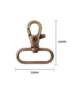 Metallkarabiner - Bronze 40 x 30 mm 2