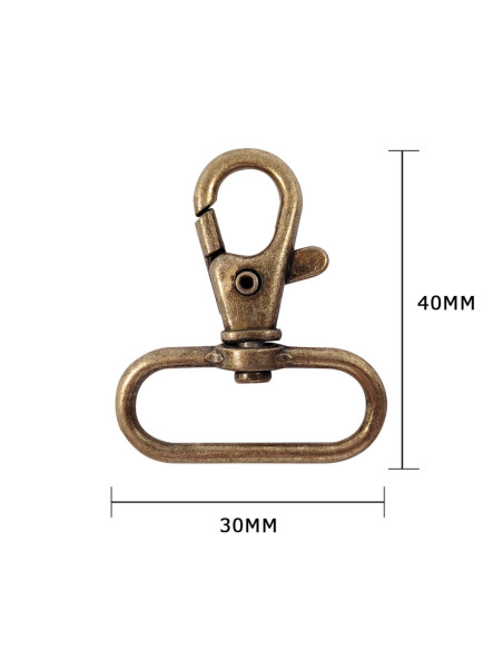 Metallkarabiner - Bronze 40 x 30 mm