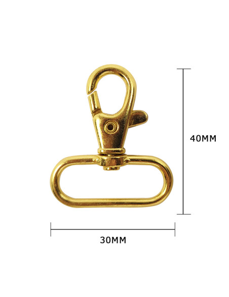 Metallkarabiner - Gold 40 x 30 mm