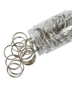 Gebrochene Ringe Schlüsselanhänger 30 mm Silber