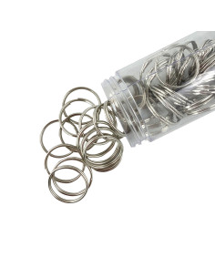Gebrochene Ringe Schlüsselanhänger 20 mm Silber