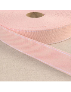 Baumwollgurt mit Sattlerstich - Hellrosa