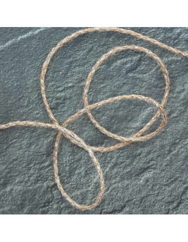 Runde Jute-Lurex-Flechtung - Silber