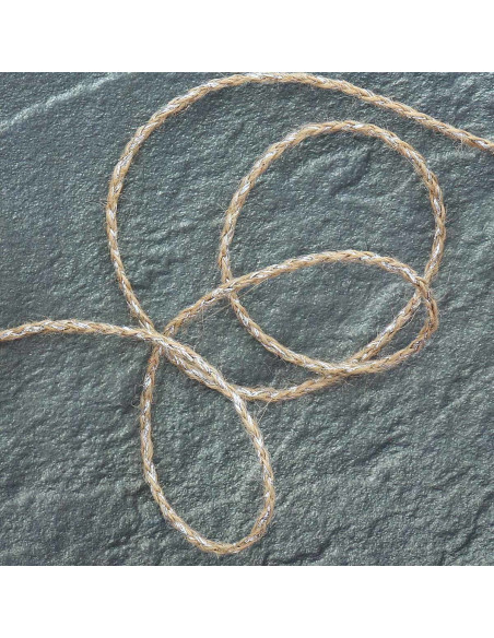 Runde Jute-Lurex-Flechtung - Silber