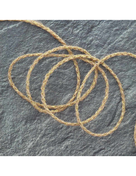 Runde Jute-Lurex-Flechtung - Gold