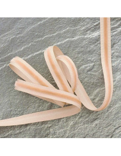 Samt-Grosgrainband - Beige