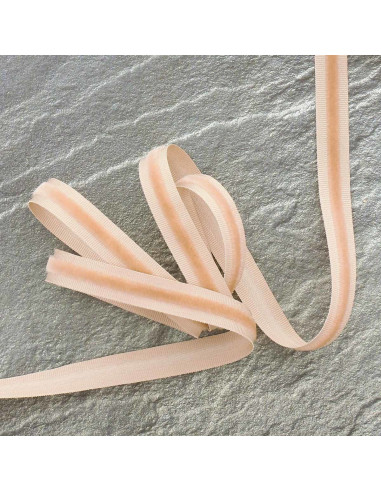 Samt-Grosgrainband - Beige