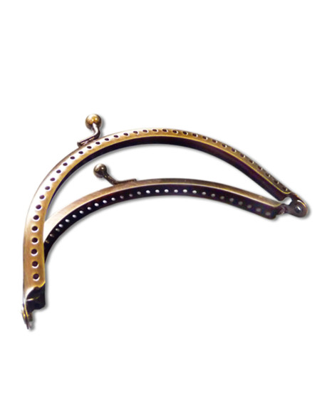 Halbrunder Verschluss für Handtasche 80 mm - Bronze