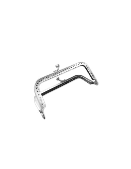 Rechteckiger Verschluss für Handtasche 75 mm - Silber