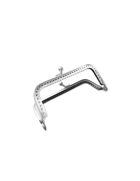 Rechteckiger Verschluss für Handtasche 100 mm - Silber