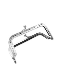 Rechteckiger Verschluss für Handtasche 150 mm - Silber