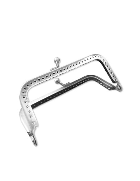 Rechteckiger Verschluss für Handtasche 150 mm - Silber