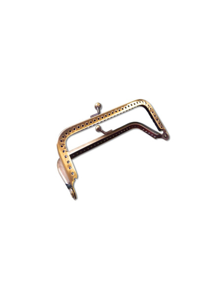 Rechteckiger Verschluss für Handtasche 100 mm - Bronze