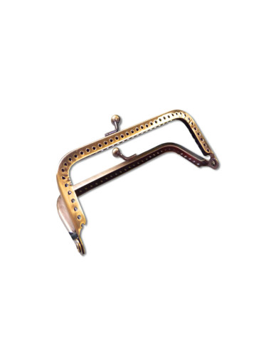 Rechteckiger Verschluss für Handtasche 125 mm - Bronze