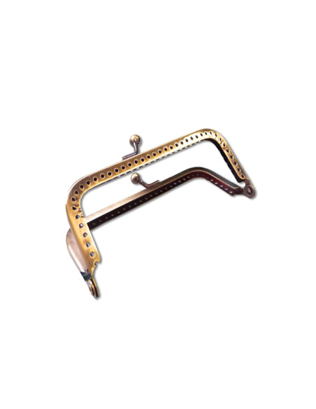Rechteckiger Verschluss für Handtasche 125 mm - Bronze