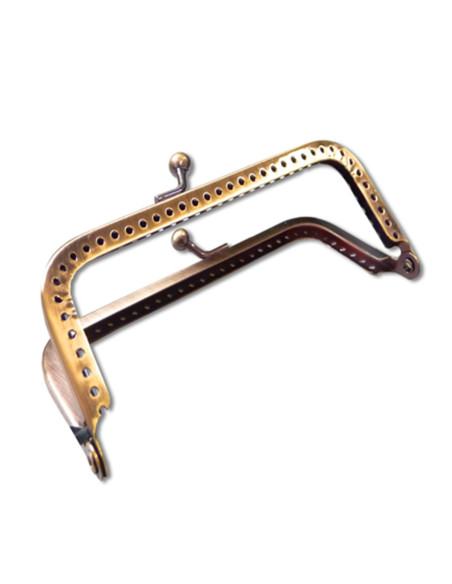 Rechteckiger Verschluss für Handtasche 180 mm - Bronze