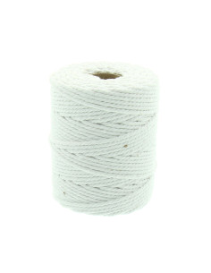 Makramee-Baumwollkordel 4 mm - Weiß