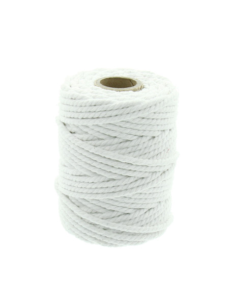 Makramee-Baumwollkordel 4,5 mm - Weiß
