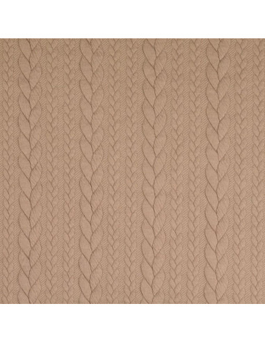 Sweatstoff Zopfstrick - Chamois