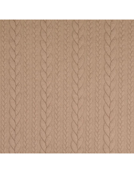 Sweatstoff Zopfstrick - Chamois