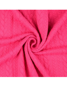 Verdrillter Sweatstoff - Fuchsia 2