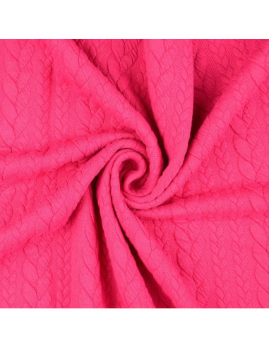 Verdrillter Sweatstoff - Fuchsia